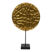 Ornament croco metaal goud 39x15x64cm