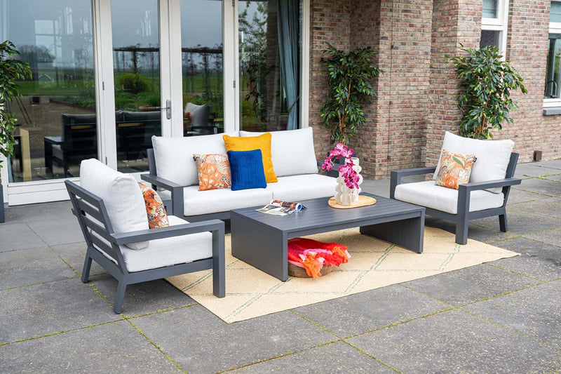 Loungeset Geneva | Zwart/Sand