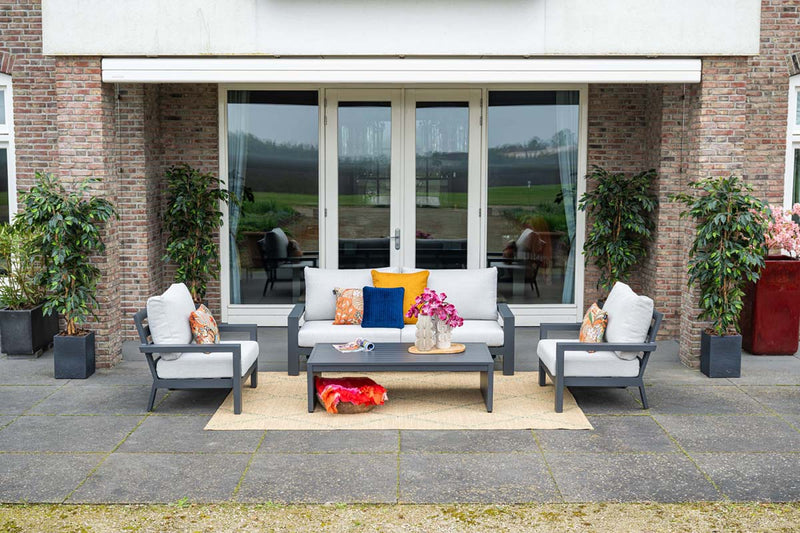 Loungeset Geneva | Zwart/Sand