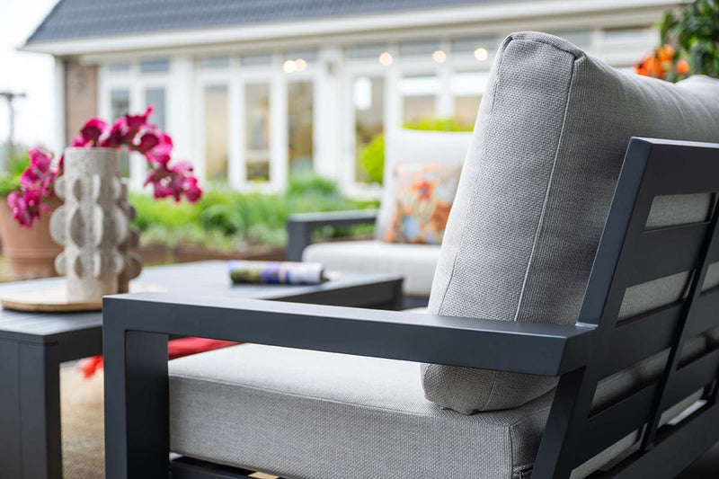 Loungestoel Geneva | Antraciet/Sand