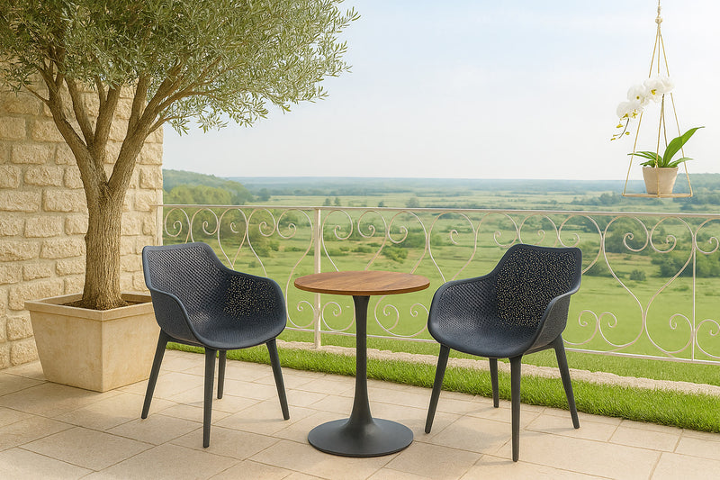 Jamy HPL-Tisch Ø70cm Holzfarbe