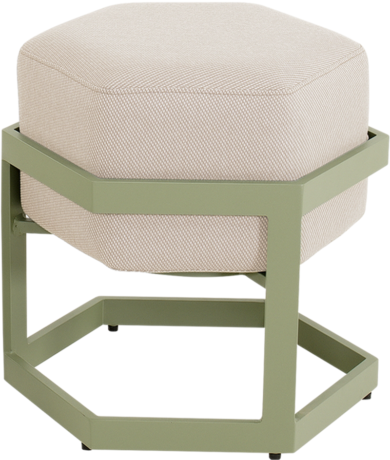 Hocker Esagono 48x41,5x47,5cm zachtgroen
