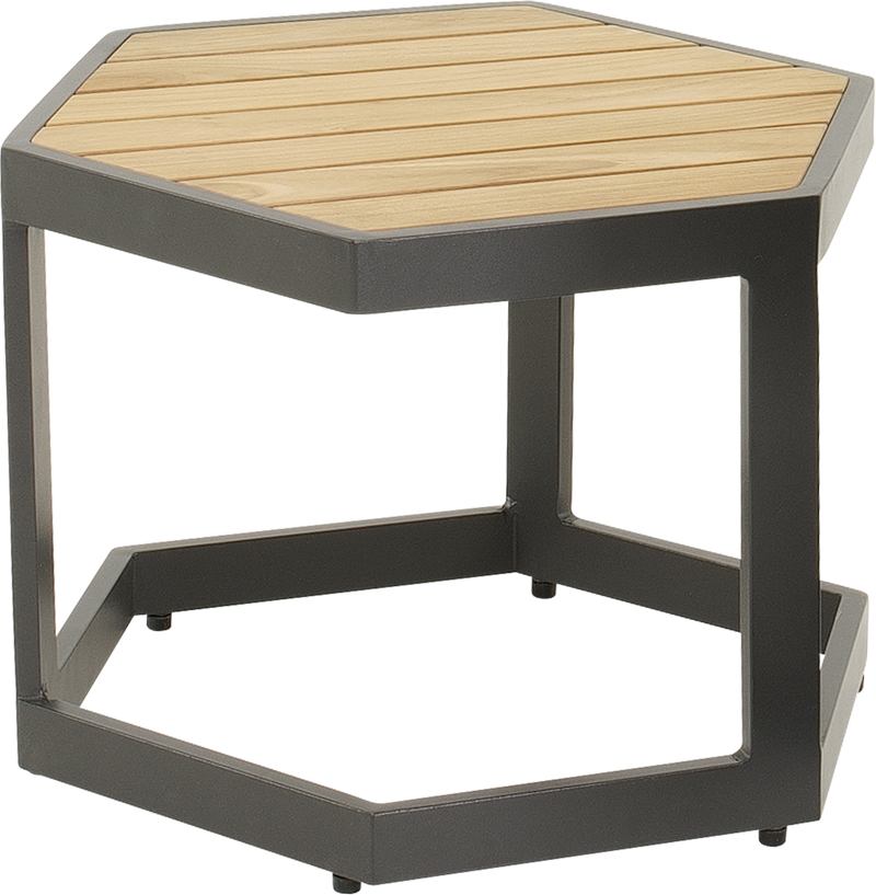 Bijzettafeltje Esagono 48x41,5x34cm antraciet