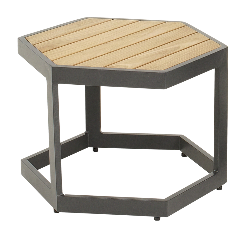 Bijzettafeltje Esagono 48x41,5x34cm antraciet