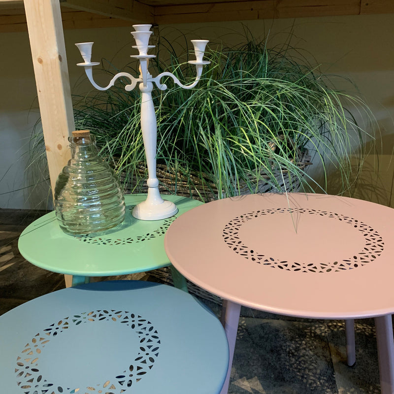 Bijzettafeltje Luma antraciet 60x60x39cm