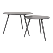 Bijzettafeltje Rafael metaal blueberry grey Ø60x41cm