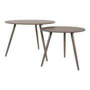 Bijzettafeltje Rafael metaal taupe Ø60x41cm