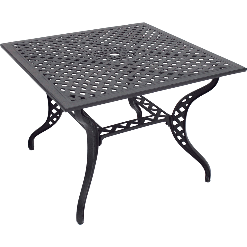 Vierkante tafel Trafalgar Square gietaluminium 100x100cm