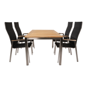 Uittrektafel Marmaris RVS 152/210x90cm