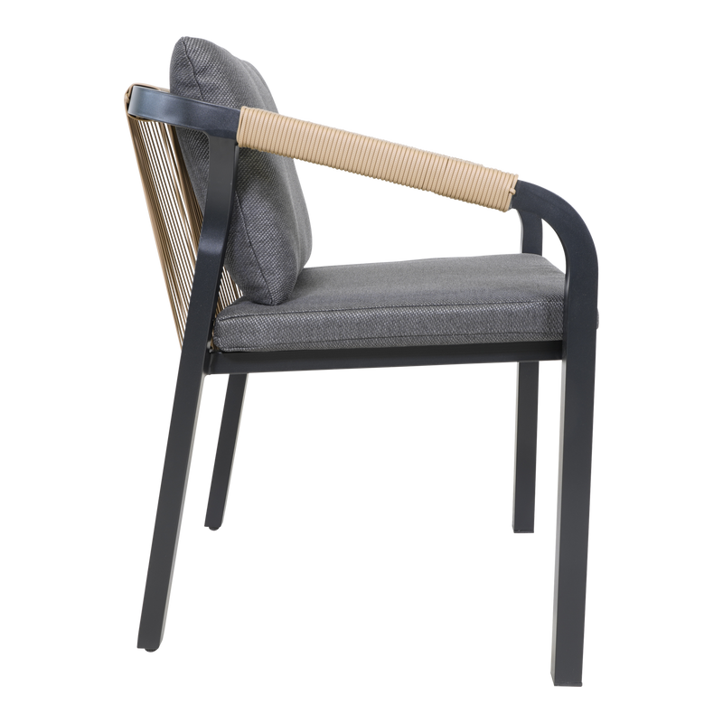 Stapelstoel Rimini zwart