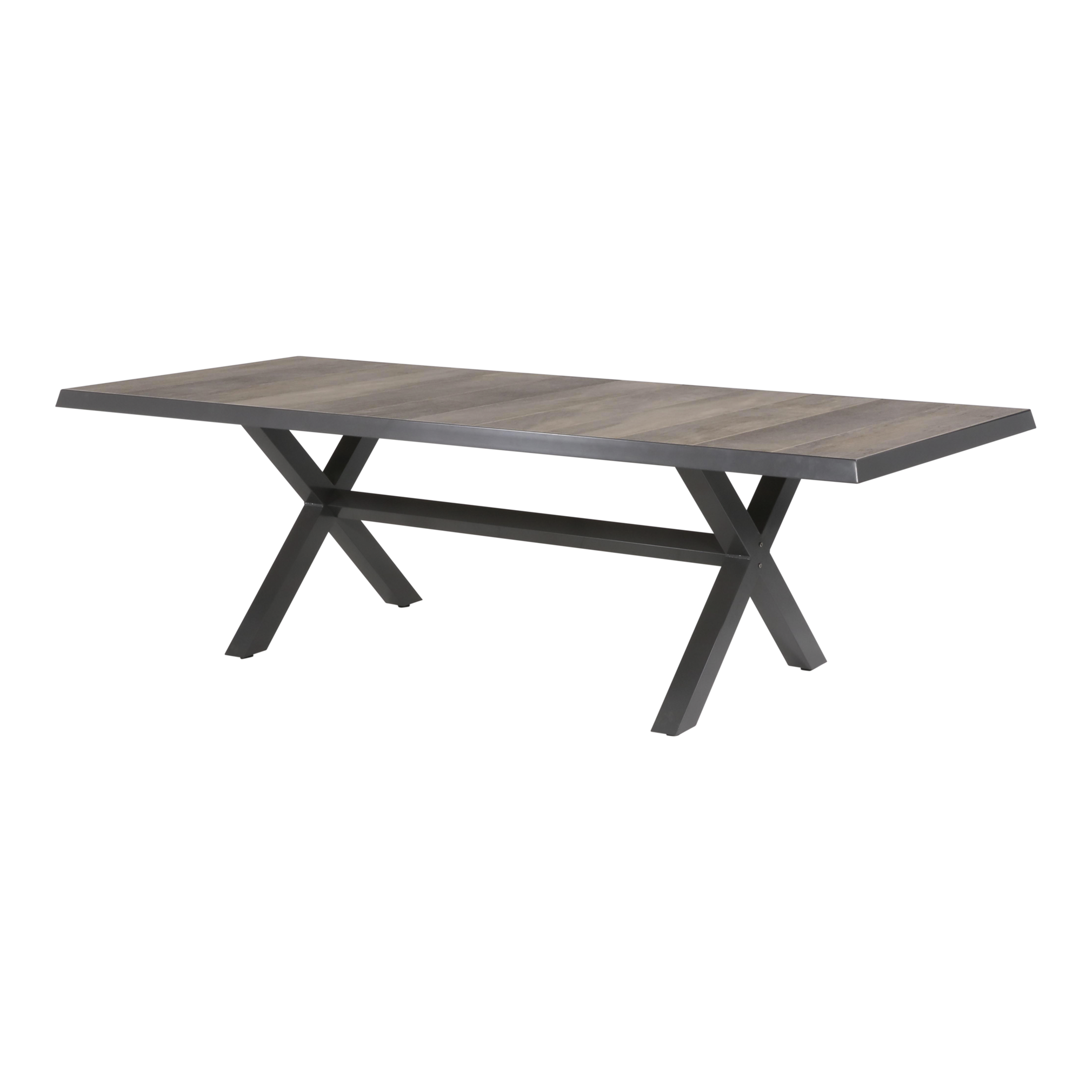 Tafel Castilla Negro met kruispoot  243x103cm