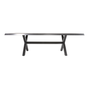 Tafel Castilla Negro met kruispoot  243x103cm