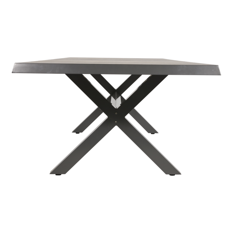 Tafel Castilla Negro met kruispoot  243x103cm