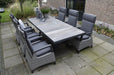 Tafel Castilla Negro met kruispoot  243x103cm