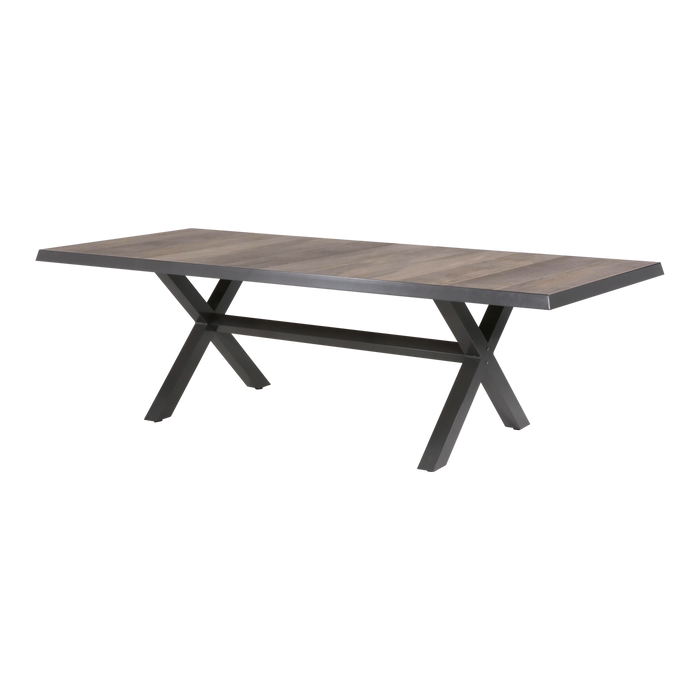 Tafel Castilla Negro met kruispoot  243x103cm