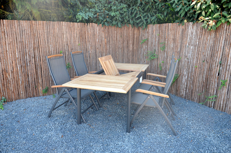 Uittrektafel Monza antraciet 152/210x89cm