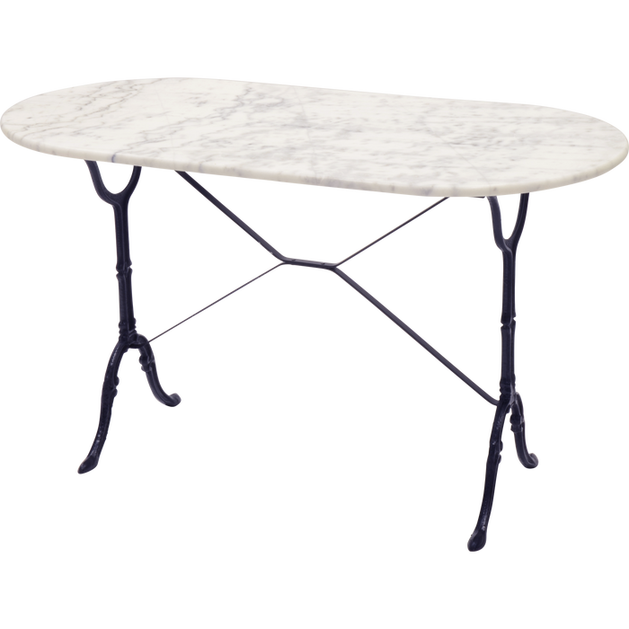 Tafel marmer wit ovaal 120x60cm