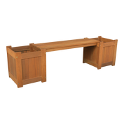 Bloembakken met bank hardhout teaklook 174x40cm