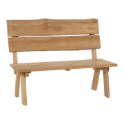 Bank teak boomstam 130cm