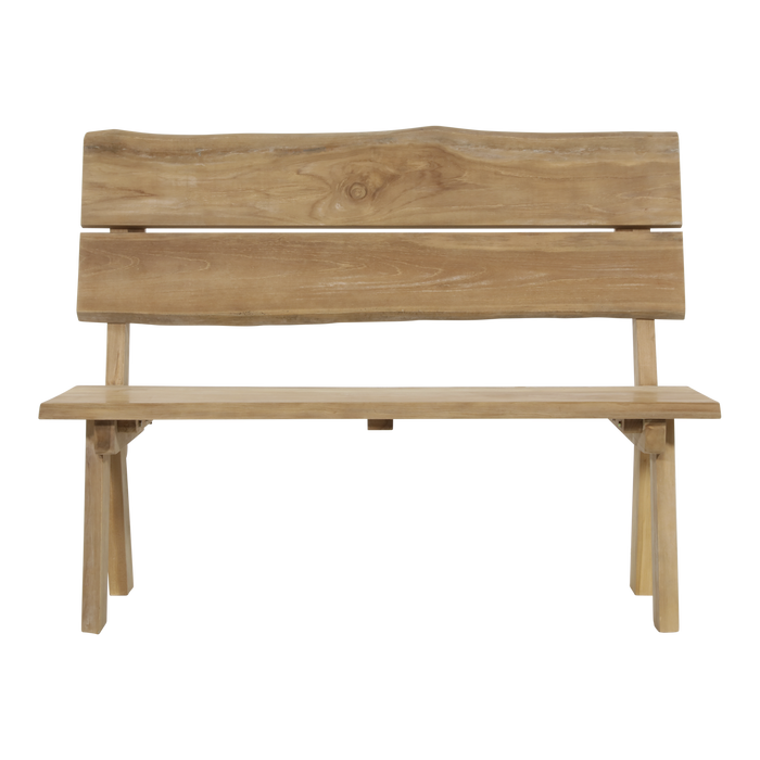 Bank teak boomstam 130cm