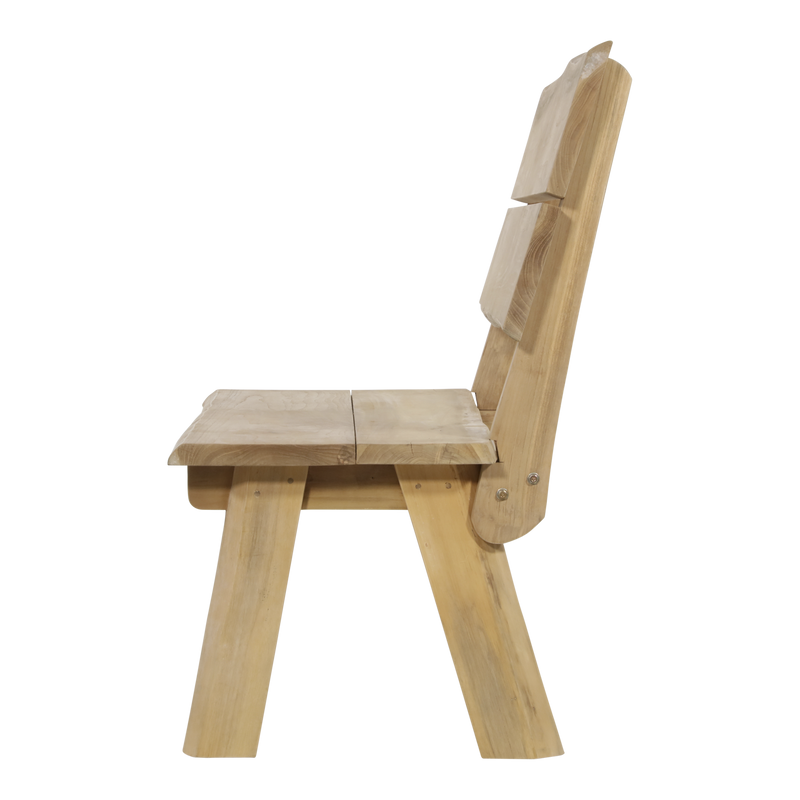 Bank teak boomstam 130cm