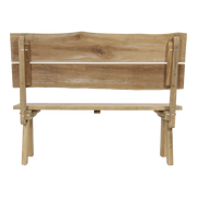Bank teak boomstam 130cm