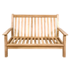 Loungebank teak 124cm, incl. kussen