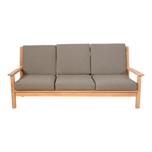 Loungebank teak 180cm, incl. kussen