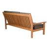 Loungebank teak 180cm, incl. kussen