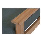 Loungestoel teak, incl. kussen