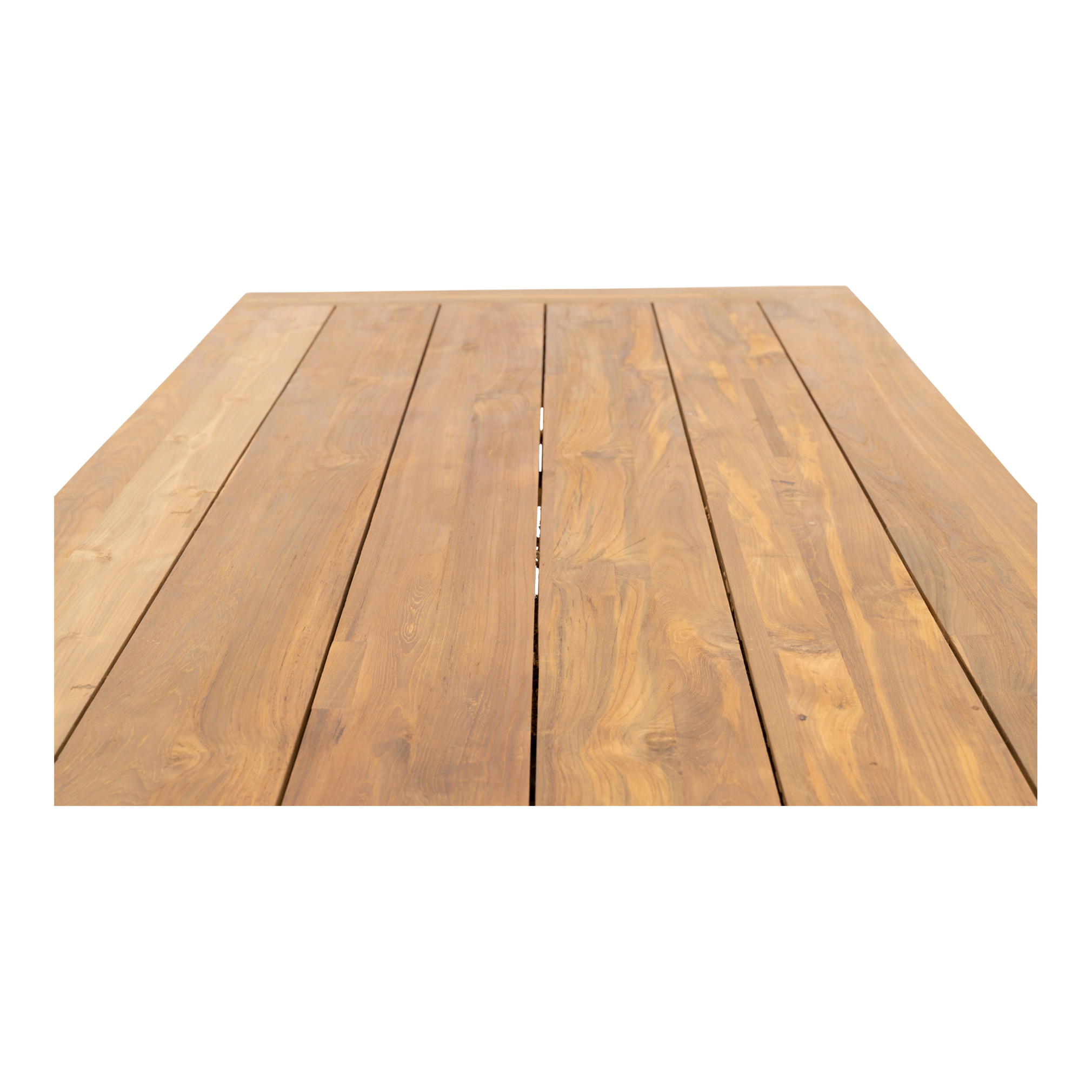 Tafel Taranto recycled teak met zwart stalen poot 240x100cm