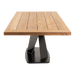 Tafel Taranto recycled teak met zwart stalen poot 240x100cm