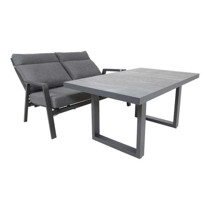 Lounge tafel hoog Prato 2.0 Negro 140x85cm