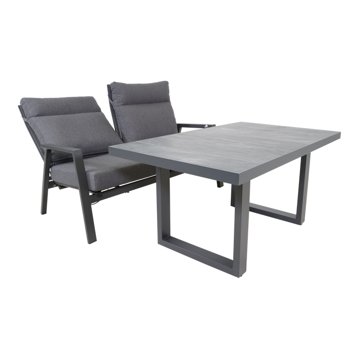 Lounge tafel hoog Prato 2.0 Negro 140x85cm