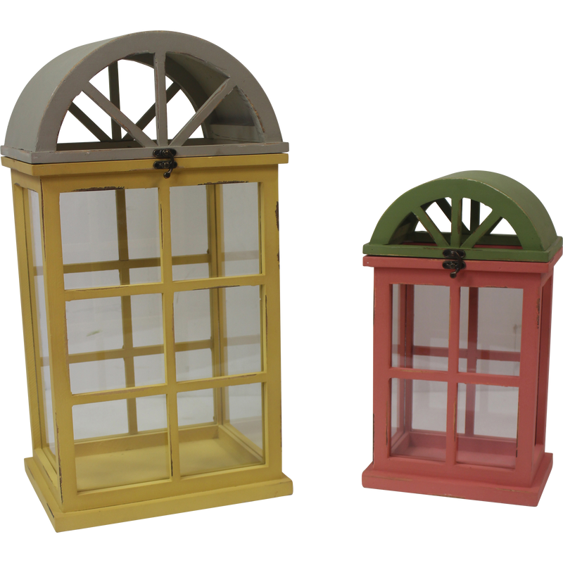 Windlicht Ibiza I hout, S/2