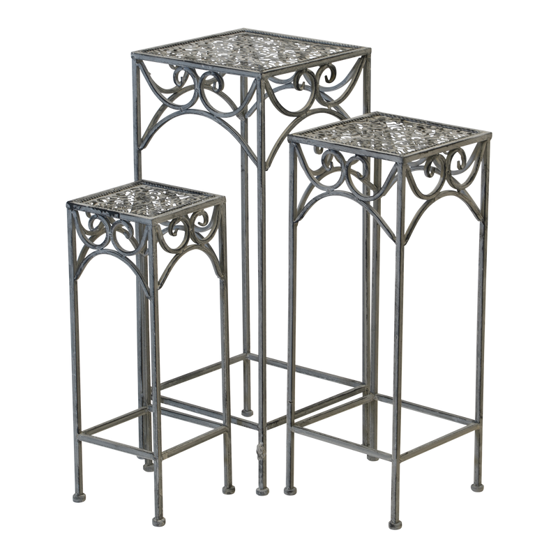 Plantentafeltjes hoog/vierkant Viva la Vida grey wash, S/3