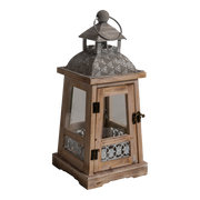 Windlicht Letland hout, S/2