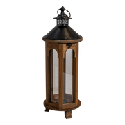 Windlicht Montenegro hout, S/2