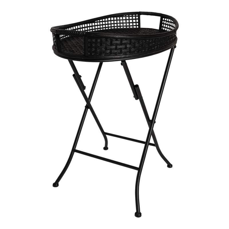 Bijzettafel Levi zwart, 55x38x62cm