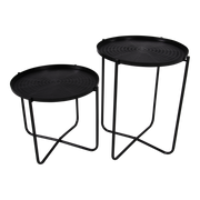 Bijzettafel zwart  ø40,5x35cm