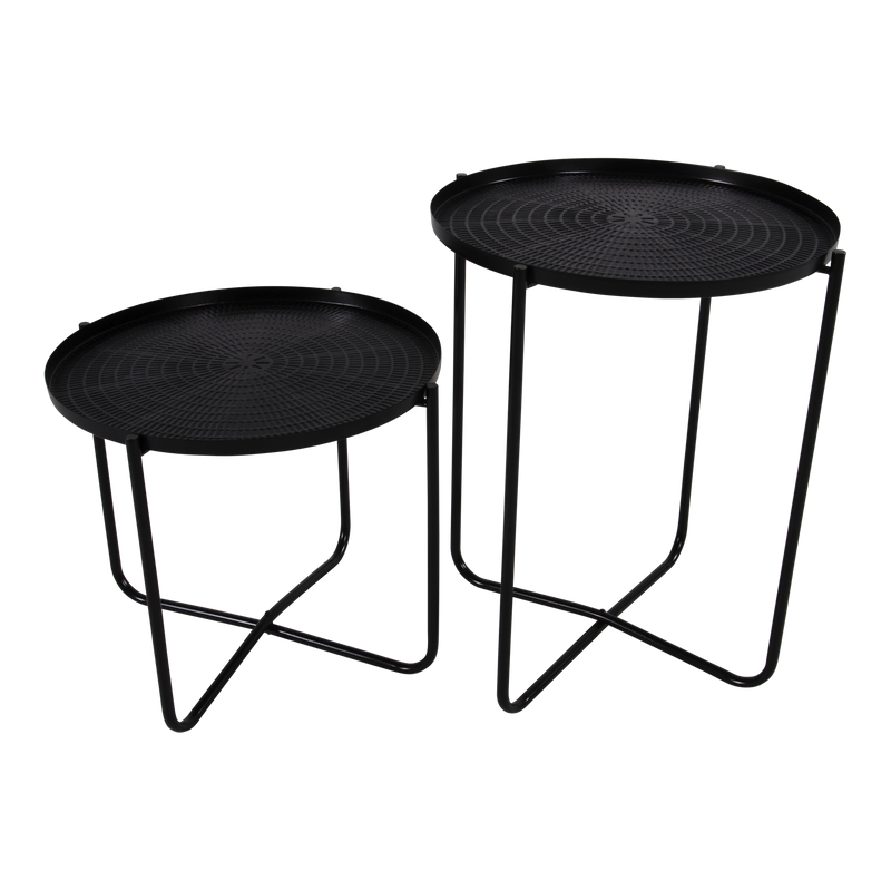 Bijzettafel zwart  ø40,5x35cm