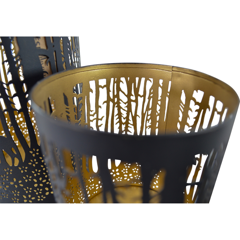 Windlicht D zwart/goud S/3