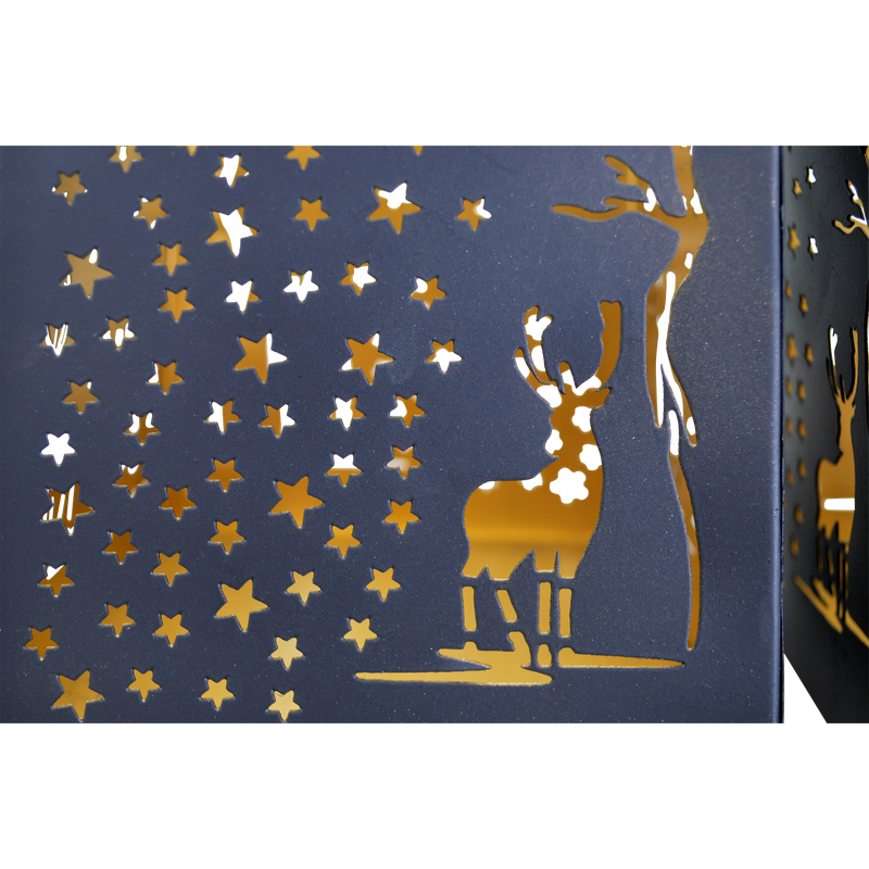 Windlicht E zwart/goud S/3