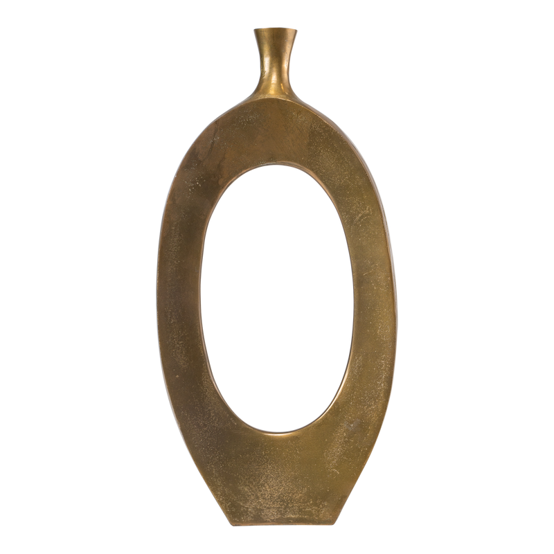 Vaas window metaal goud 24x5x49,5cm