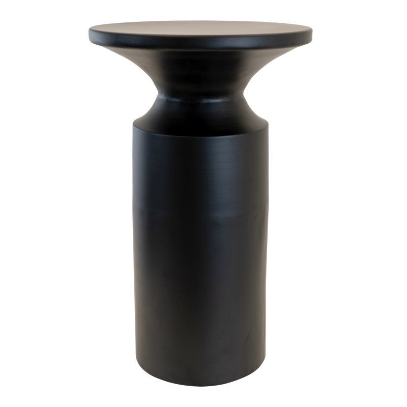 Bijzettafel Louis metaal zwart ø33x55cm