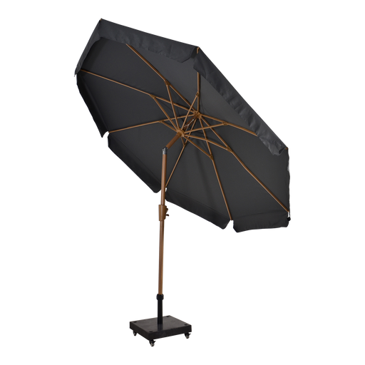 Parasol Libra houtlook grijs Ø3mtr