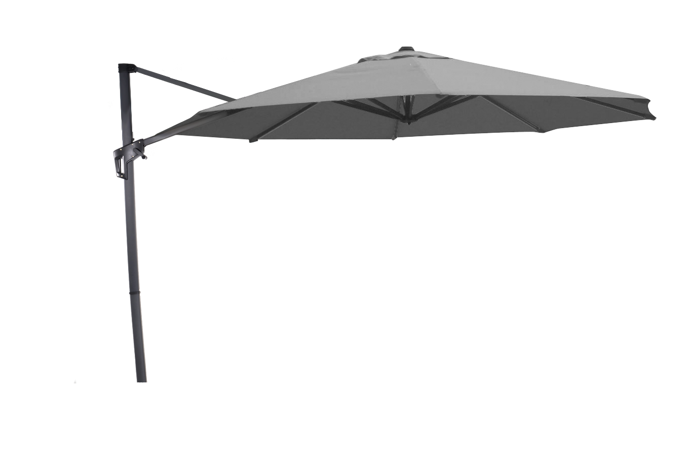 Zweefparasol Virgo grijs zonder volant Ø3,5mtr