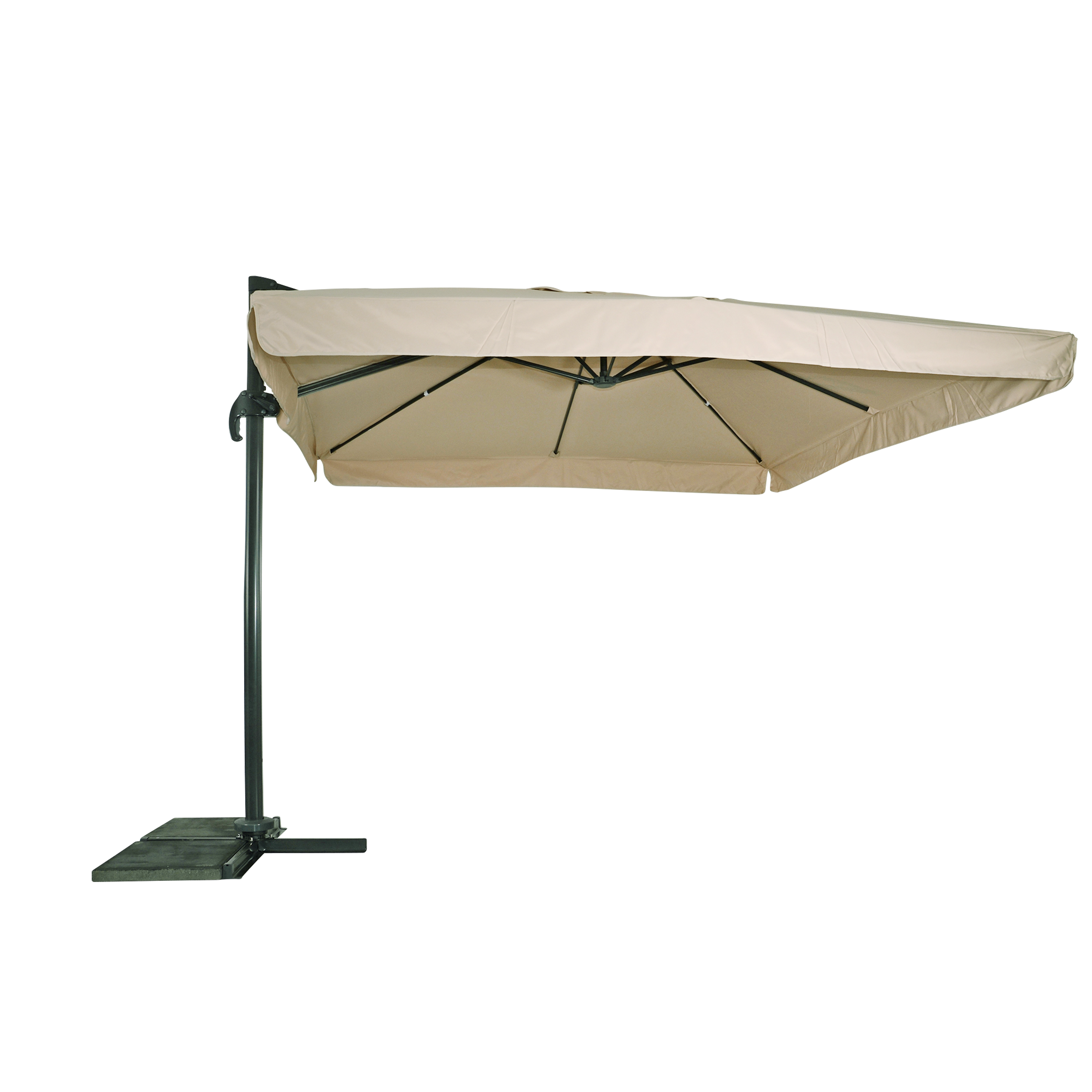 Zweefparasol Virgo ecru 3x3mtr