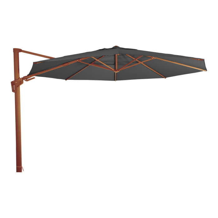 Zweefparasol VirgoFlex houtlook grijs Ø3,5mtr