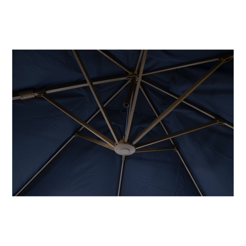 Zweefparasol VirgoFlex houtlook grijs  3x3mtr